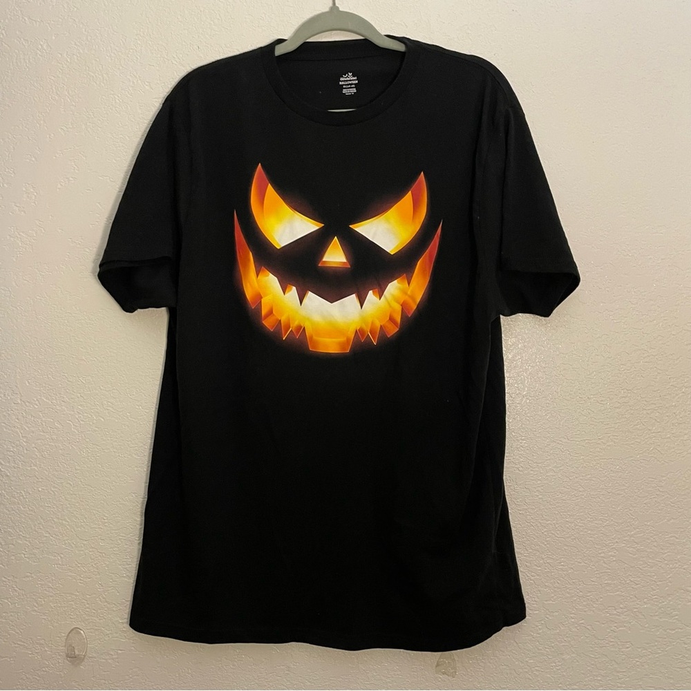 Men's Black Halloween Pumpkin Tee